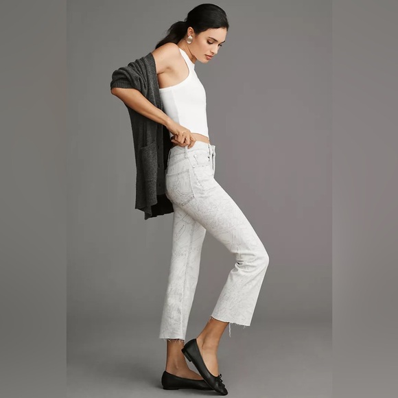 Pilcro Denim - Anthropologie | The Yaya Mid-Rise Crop Flare Jeans by Pilcro Size 29 Tall